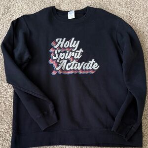 Black Graphic Sweater